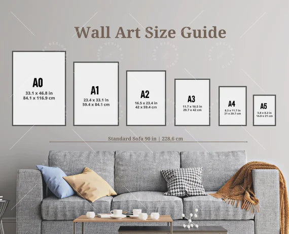 99 Names And Attributes Of Allah SWT Poster And Frame A2 Size